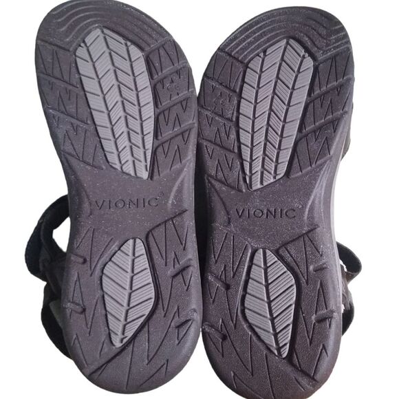 New! Vionic Velcro Adjustable Canoe Leo Men\'s Brown Leather Strap Sandal main image 5